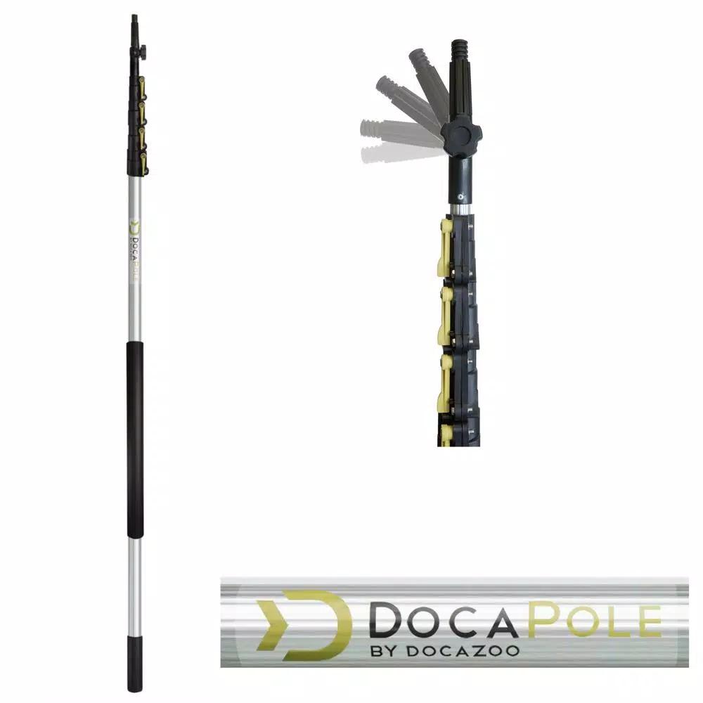 DocaPole Microfiber Feather Duster & 6-24 ft. Telescopic Extension Pole High Reach Cleaning Kit