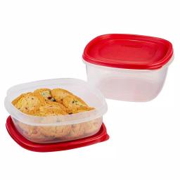 Rubbermaid Easy Find Lids 10-Piece Food Storage Container Set, Red/Clear thumbnail 4