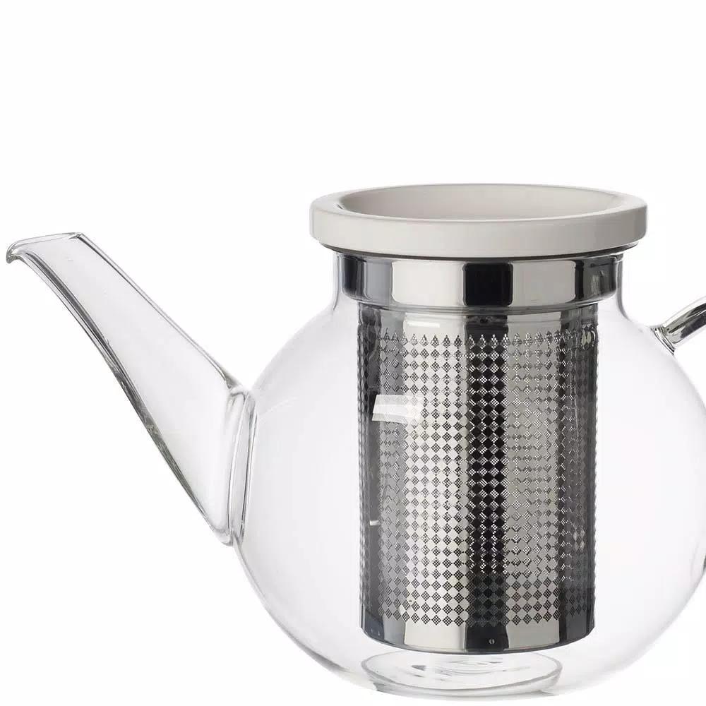 Villeroy & Boch Artesano Hot Beverages 2-Cup Double Walled Glass Teapot with Stainless Steel Strainer