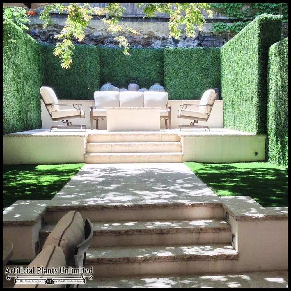 Ejoy GorgeousHome Artificial Boxwood Hedge Greenery Panels, Milan 20 x 20 in. (12-Pack)