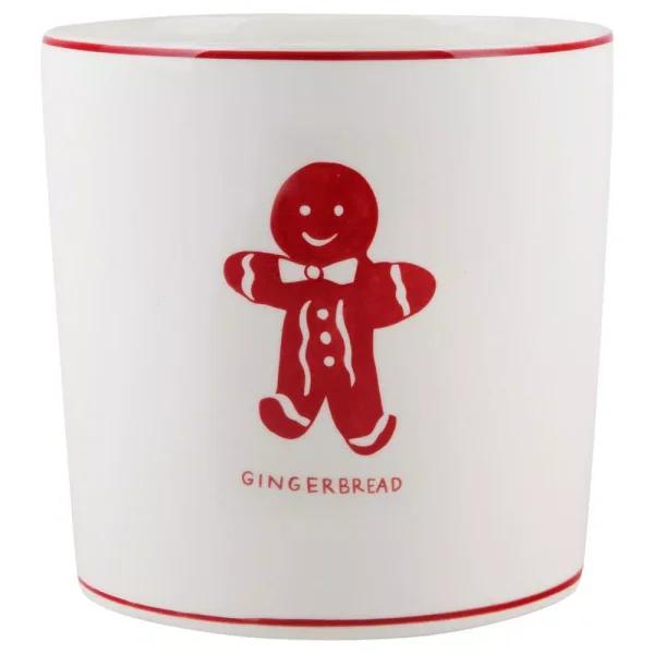 Molly Hatch 7 in. White Gingerbread Ceramic Round Utensil Crock