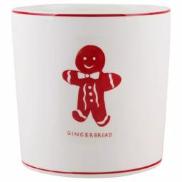 Molly Hatch 7 in. White Gingerbread Ceramic Round Utensil Crock thumbnail 1