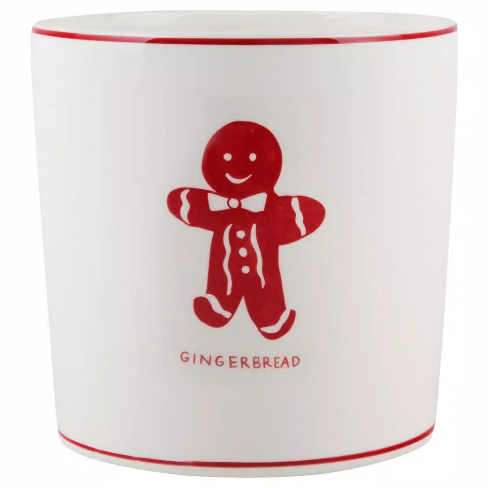 Molly Hatch 7 in. White Gingerbread Ceramic Round Utensil Crock