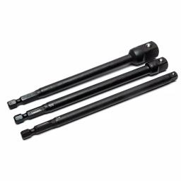 Husky 3-Piece Impact Socket Adapter Set, 1/4 in. Hex Shank to 1/4 in., 3/8 in., and 1/2 in. Drive thumbnail 1