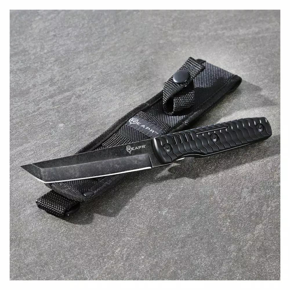 Sheffield REAPR TAC Tanto Knife Set - 2-Piece Fixed Blade and Folding Knife Set