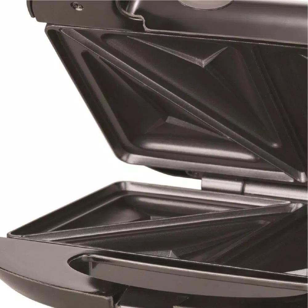 Brentwood Appliances 750W Compact Dual Sandwich Maker, Nonstick, Black