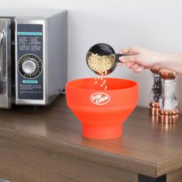 Chef Buddy Red Silicone Microwave Popcorn Popper Bowl, 80 oz Collapsible Design thumbnail 5