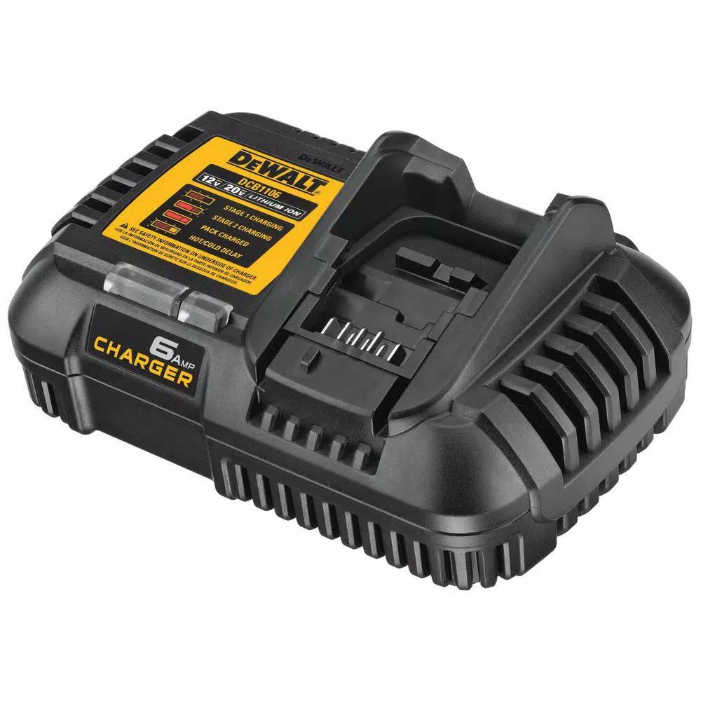 DEWALT 6 Amp Battery Charger Compatible with 12V MAX, 20V MAX, and FLEXVOLT Batteries