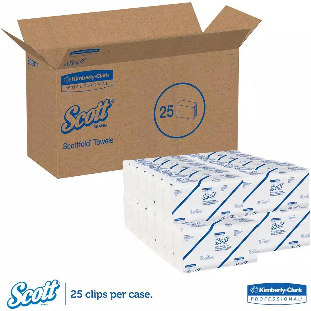 Scott C-Fold Paper Towels, 9.4 in. x 12.4 in., 175 Sheets per Pack, White