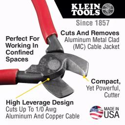 Klein Tools 2-Piece Compact Cable Cutter and Radial Stripper Tool Set thumbnail 2