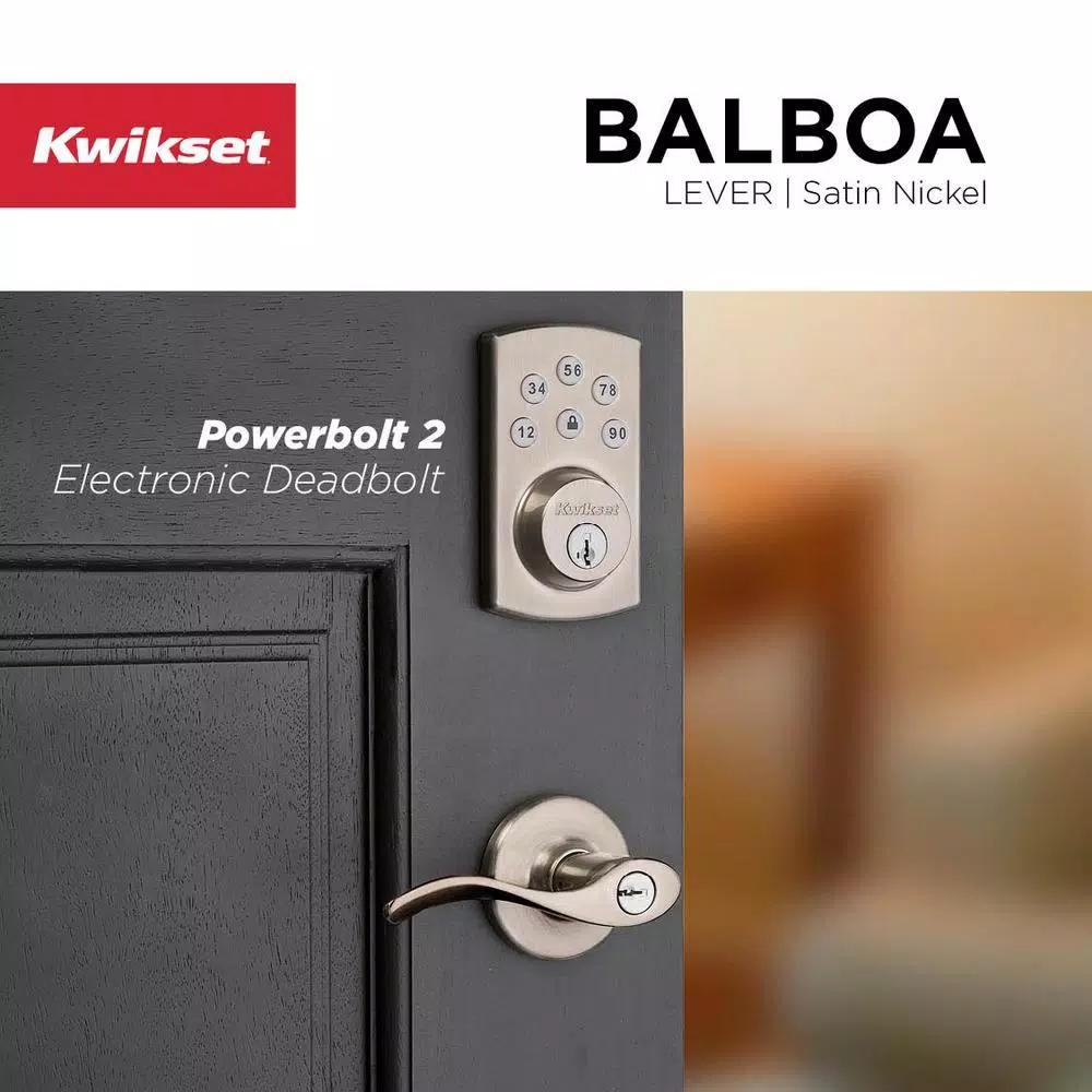 Kwikset Balboa Satin Nickel Exterior Entry Door Lever