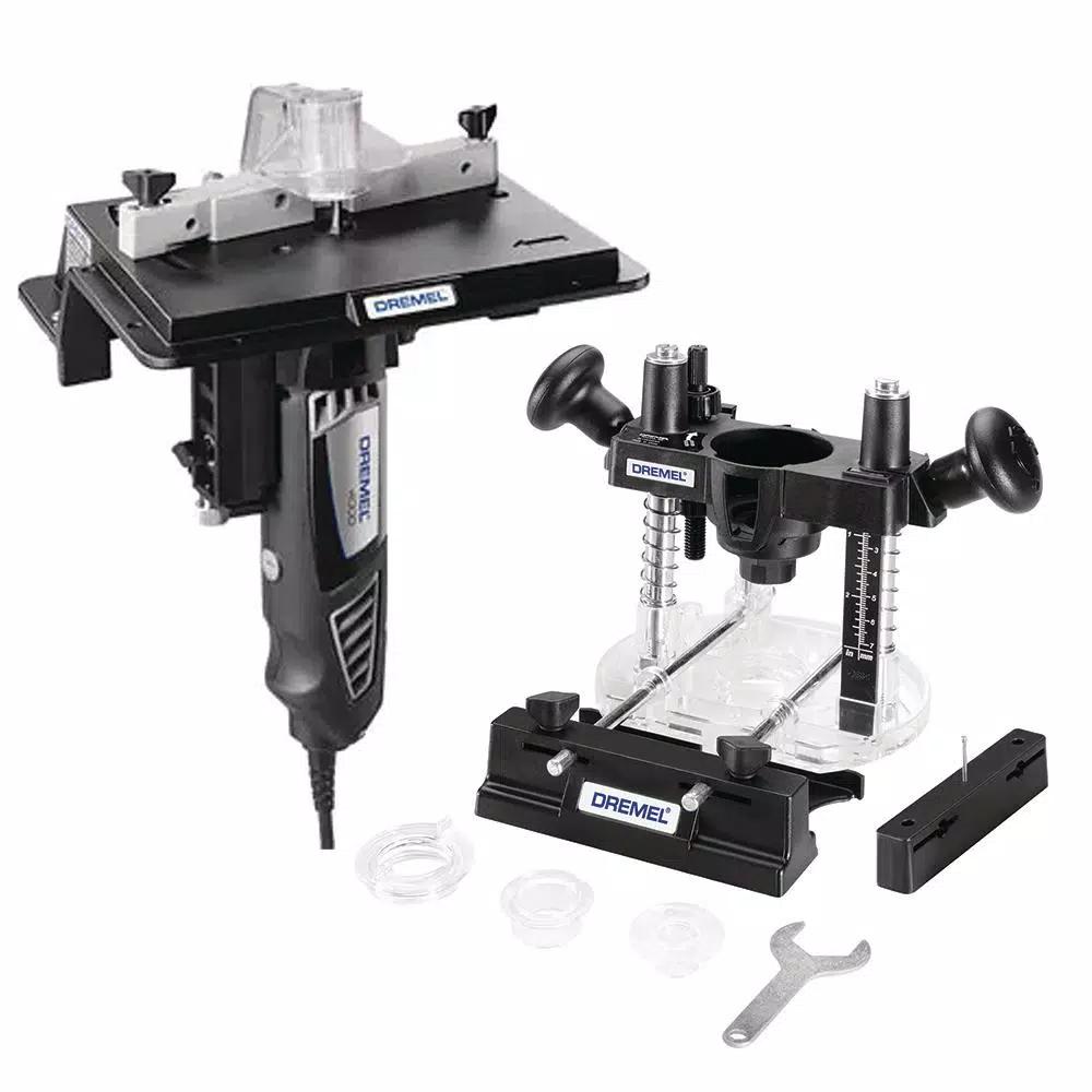 Dremel Plunge Router Attachment and Shaper/Router Table Set for Woodworking