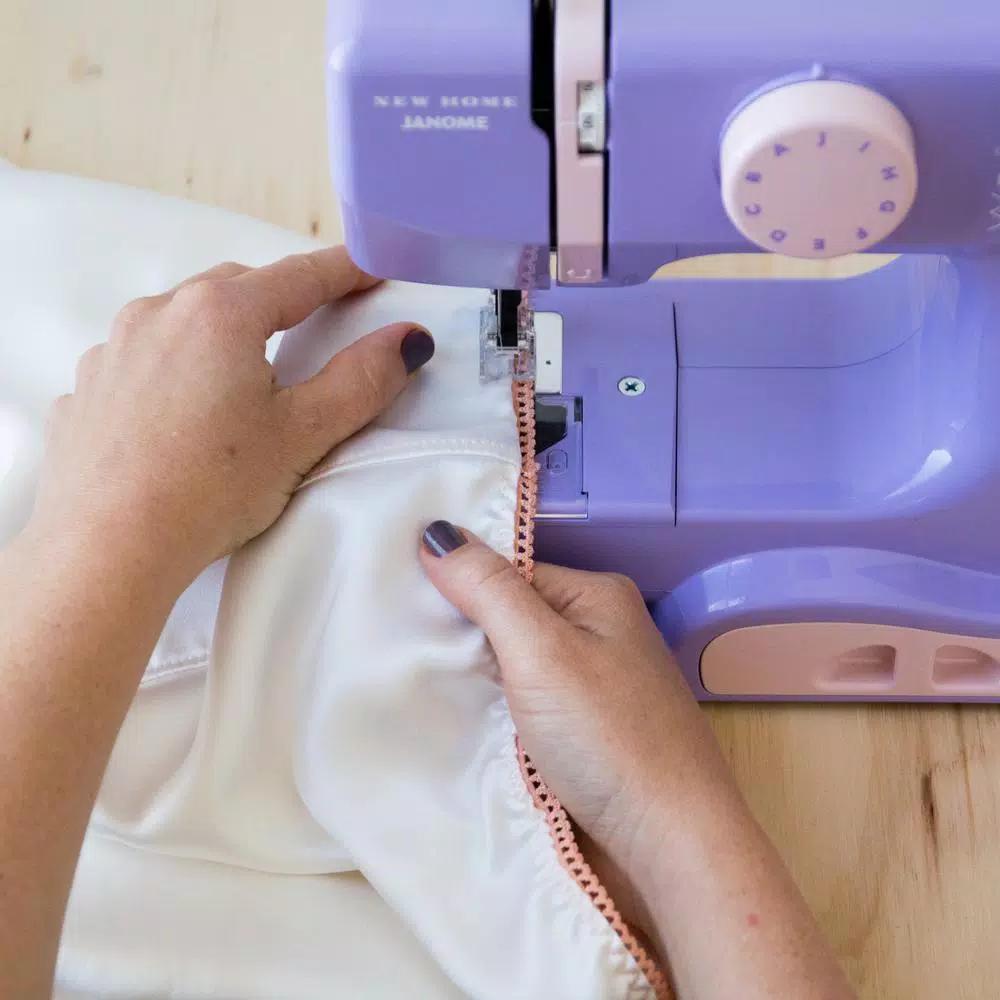 Janome Lady Compact Sewing Machine - 10 Stitch Options, 5 lbs Portable Design