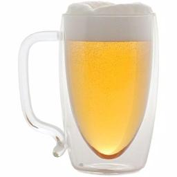Starfrit 17 oz. Double-Wall Borosilicate Glass Beer Mug thumbnail 2