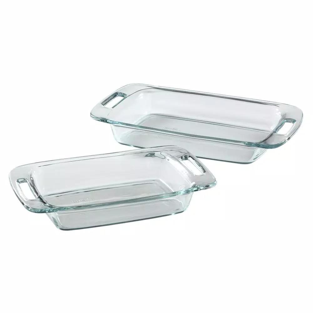 Pyrex Easy Grab Glass Bakeware Value Pack, 2-Piece Rectangular Baking Dish Set