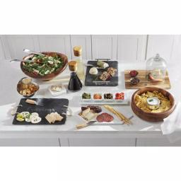 Libbey Acaciawood 5-Piece Cheese Board Serving Set with Glass Dome and Ceramic Bowls thumbnail 6