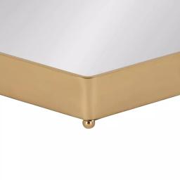 Kate and Laurel Joelyn Gold Metal Decorative Trays, Mid-Century Modern Glam Nesting Set thumbnail 3