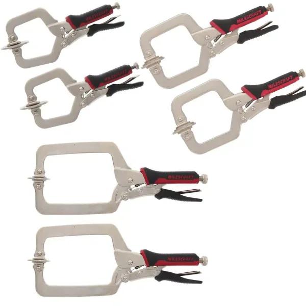 Milescraft Face Clamp Starter Bundle, 6-Piece Set for Pocket Hole Joinery