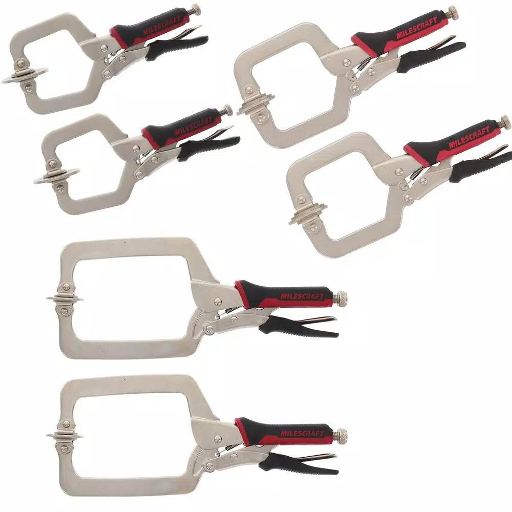 Milescraft Face Clamp Starter Bundle, 6-Piece Set for Pocket Hole Joinery