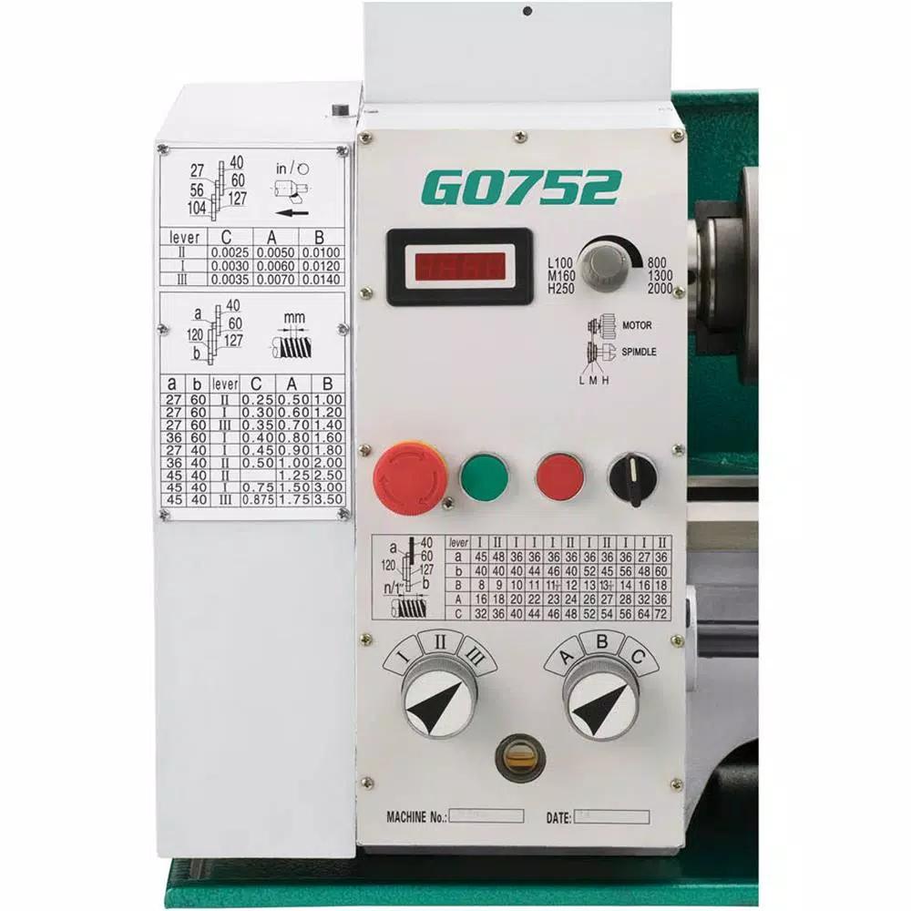 Grizzly Industrial 10 in. x 22 in. Variable-Speed Bench Lathe with Digital RPM Display
