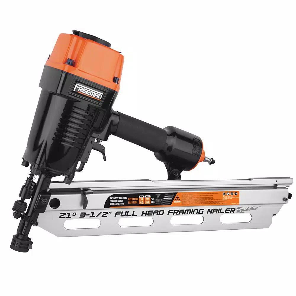 Freeman 4-Piece Pneumatic Framing and Finish Nailer Combo Kit with Canvas Bag and Fasteners