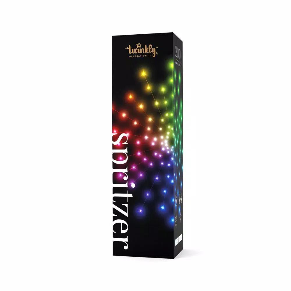 Unbranded Twinkly Spritzer 200-Count Multi-Color LED String Lights with Bluetooth and Wi-Fi