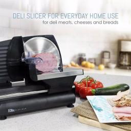 Elite Classic Electric Food Slicer, 7.5 in. Stainless Steel Blade, 180W thumbnail 4