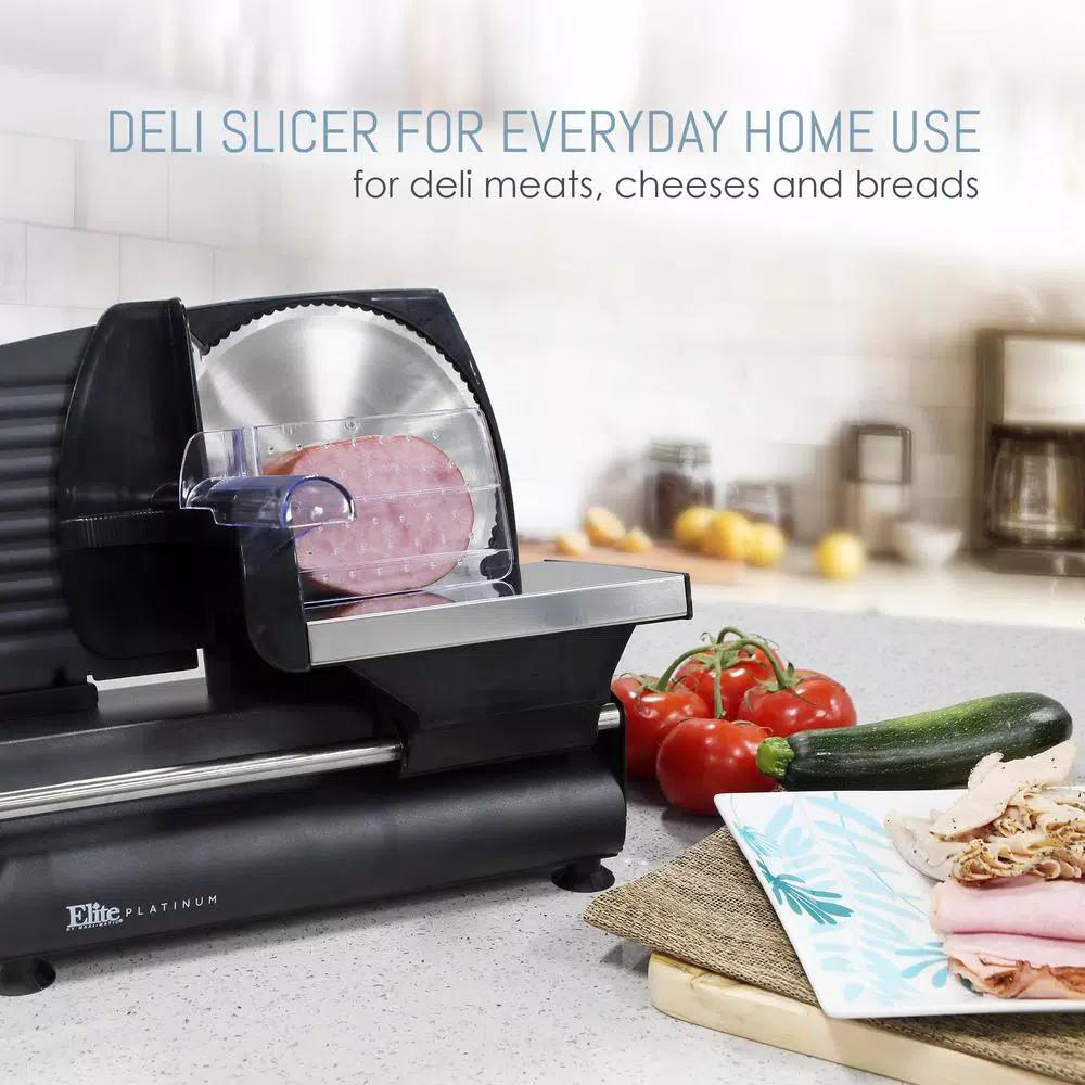 Elite Classic Electric Food Slicer, 7.5 in. Stainless Steel Blade, 180W