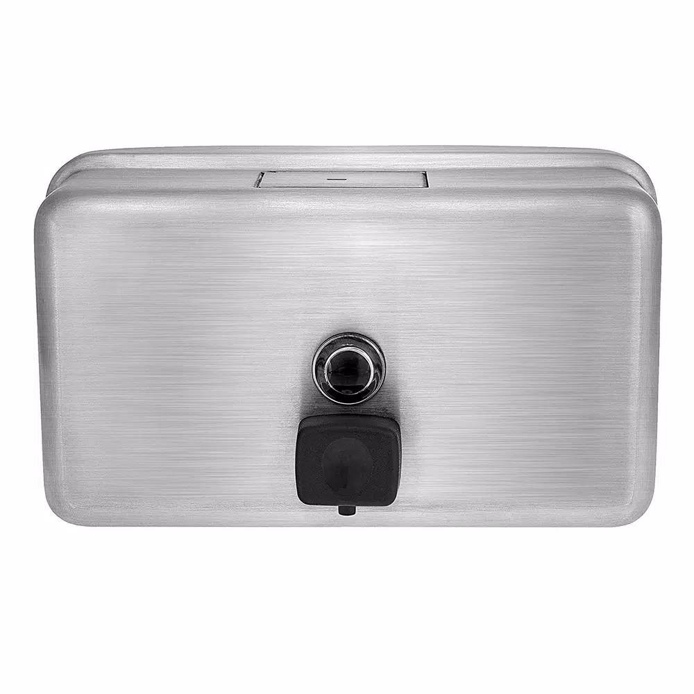 Alpine Industries Alpine 424-SSB 1200ml Stainless Steel Horizontal Manual Liquid Soap Dispenser