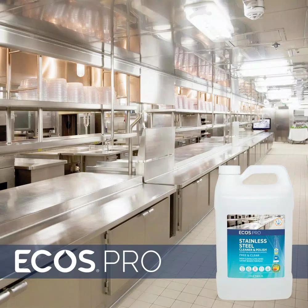 ECOS Pro Stainless Steel Cleaner and Polish, 128 oz.