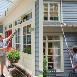 DocaPole 24 ft. Telescopic Window Cleaning Kit with Squeegee and Microfiber Scrubber thumbnail 3