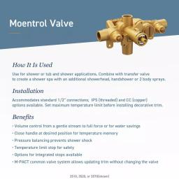 Moen Voss Single-Handle Tub and Shower Faucet with Moentrol Valve, Brushed Nickel thumbnail 3
