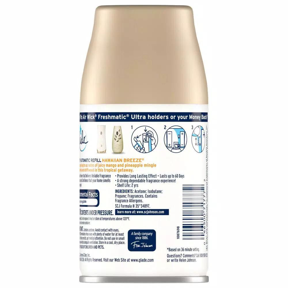 Glade Hawaiian Breeze Automatic Air Freshener Spray Refill, 6.2 oz