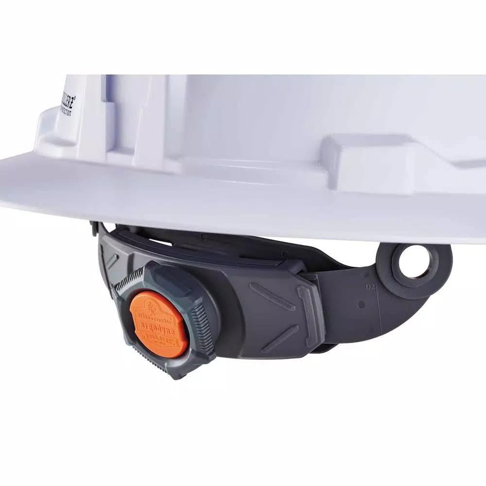 Ergodyne Skullerz 8973 Class C Full Brim Vented Hard Hat with Ratchet Suspension - White