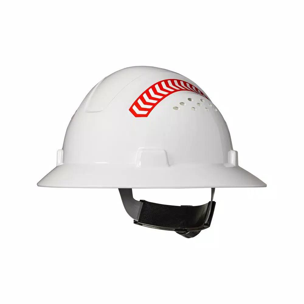 COAST SH300 Vis-Safe High-Visibility Reflective Full Brim Hard Hat, White