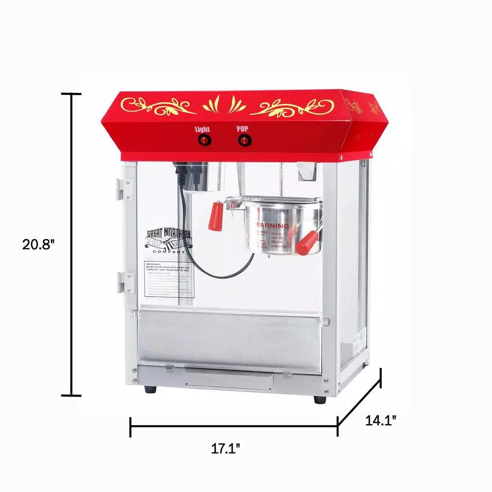 Great Northern Popcorn 4 oz. Red Top Master Popcorn Machine with Stainless Steel Kettle