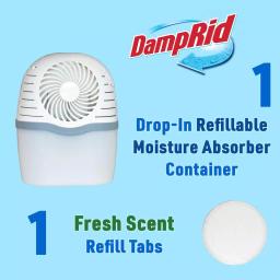 DampRid Fresh Scent Drop-In Tab Moisture Absorber Starter Kit, 15.8 oz. thumbnail 3