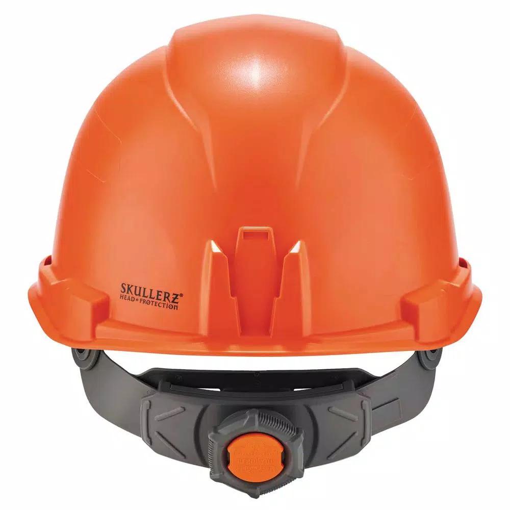 Ergodyne Skullerz 8970 Class E Orange Cap Style Hard Hat with Ratchet Suspension