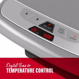 George Foreman Evolve 144 sq. in. Platinum Indoor Grill System with Ceramic and Waffle Plates thumbnail 2