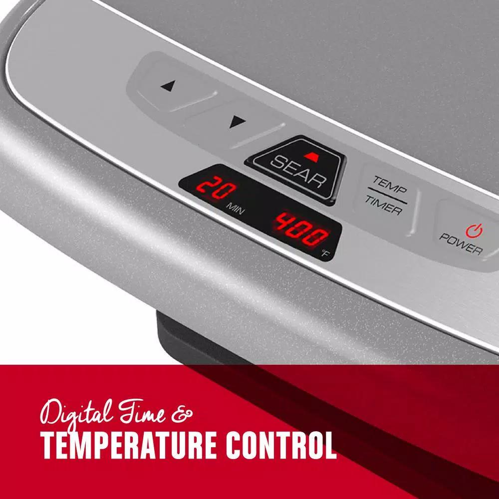 George Foreman Evolve 144 sq. in. Platinum Indoor Grill System with Ceramic and Waffle Plates