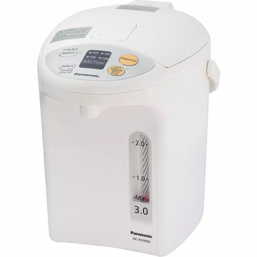 Panasonic NC-EG3000 12-Cup Electric Thermo Pot with Temperature Control, White