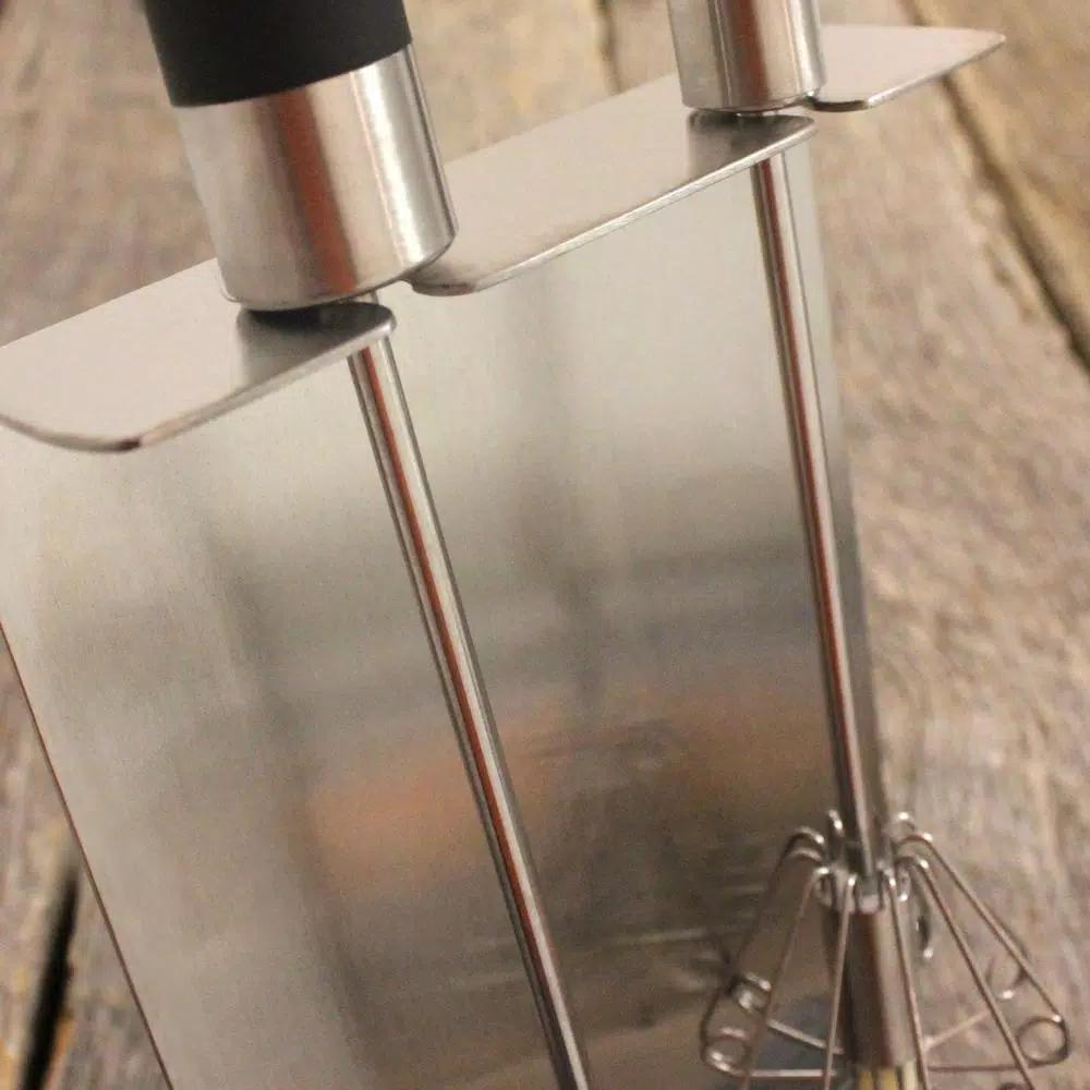 BergHOFF 2-Piece Black Whisk Set with Storage Stand and Kitchen Timer