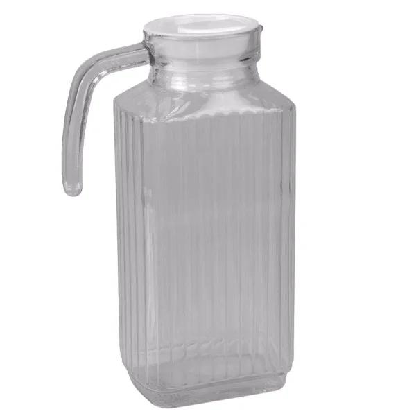 Unbranded Embellished 60.8 fl. oz. Clear Plastic Pitcher with No-Mess Pour Spout and Ergonomic Grip Handle