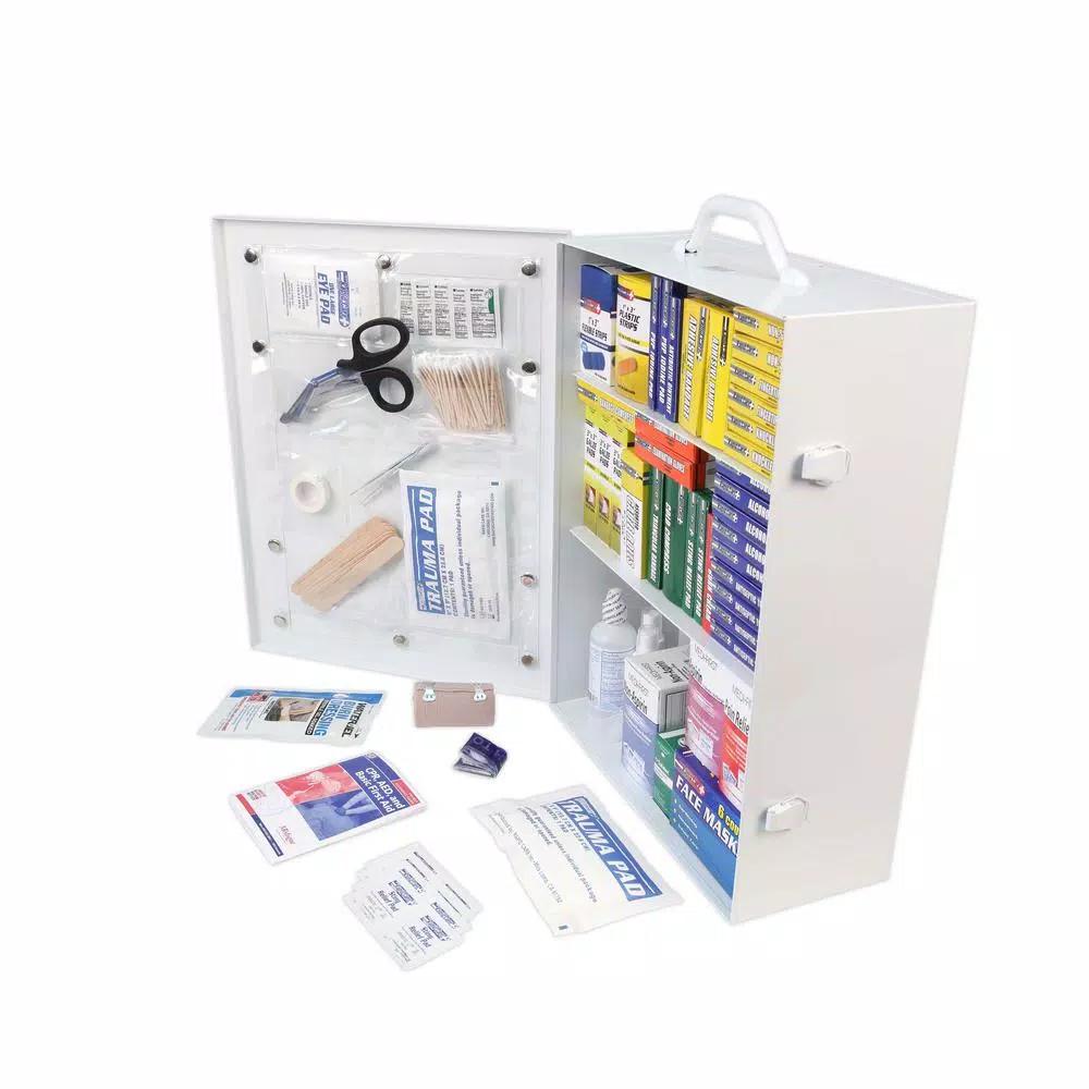 Rapid Care 800-Piece Industrial First Aid Cabinet - 3-Shelf ANSI/OSHA Compliant