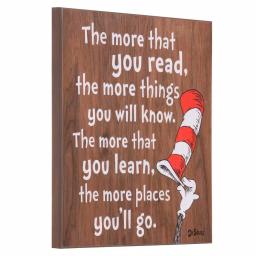 Pinnacle Patton Wall Decor Dr. Seuss The Cat in the Hat 18 in. Wood Decorative Wall Art Sign thumbnail 3