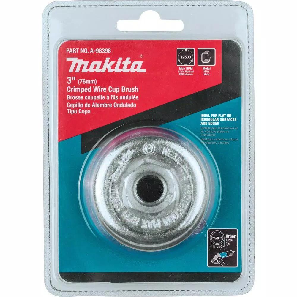 Makita 3 in. Crimped Wire Cup Brush for Angle Grinders