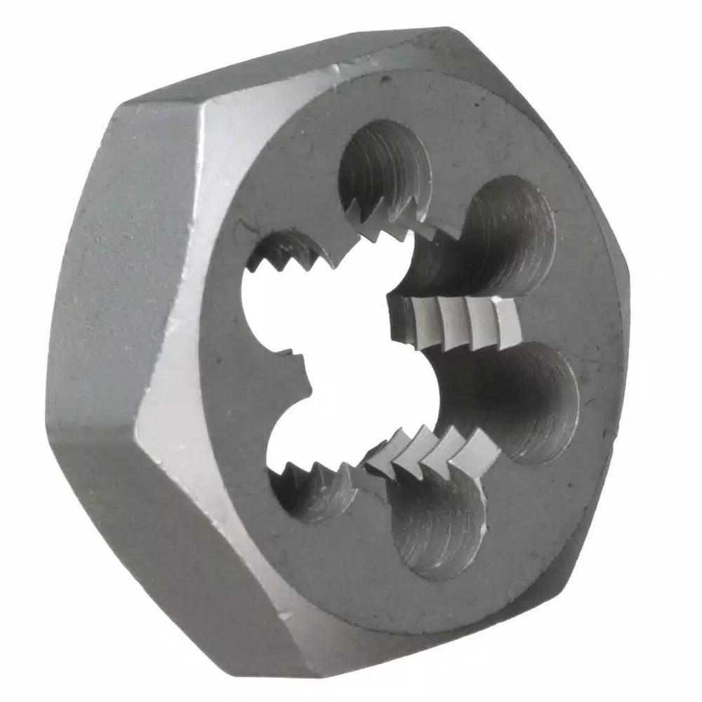 Drill America 6-Piece Carbon Steel NPT Hex Die Set with Wooden Case
