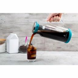 Manna 5-Cup Cold Brew Coffee Pitcher, 47 fl. oz. Onyx Black with Stainless Steel Mesh Filter thumbnail 2