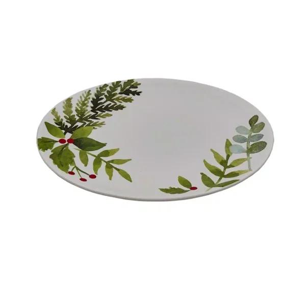 Split P Winterberry Ceramic Botanical Pattern Serving Platter, 15.5 in.