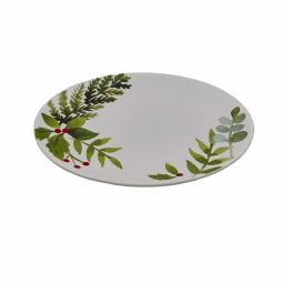 Split P Winterberry Ceramic Botanical Pattern Serving Platter, 15.5 in. thumbnail 1